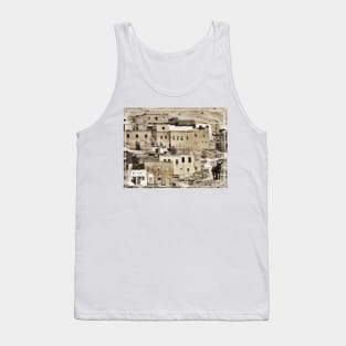 Old egyptian arabic village, Black and white vintage photography Tank Top